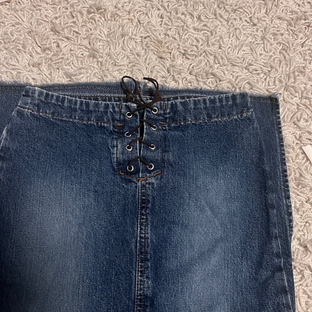 Girls Paris Blues Dark Blue Denim Jean Skirt EUC sz 10 girls - Picture 7 of 9